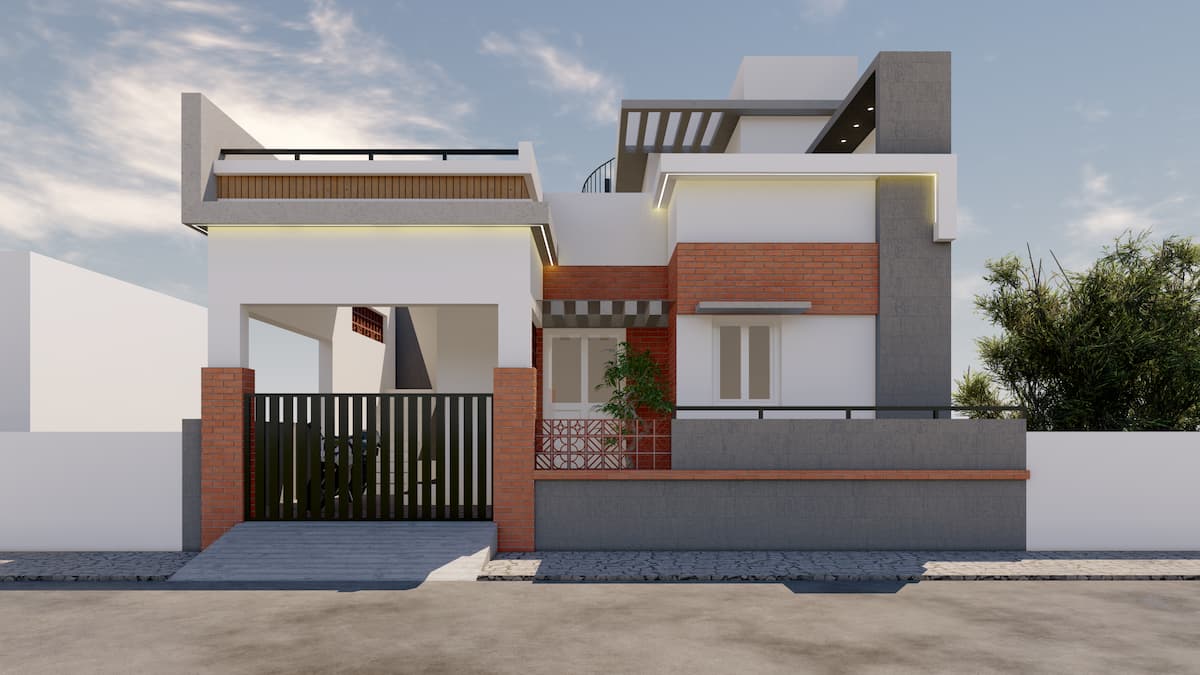 Modern clayline residence